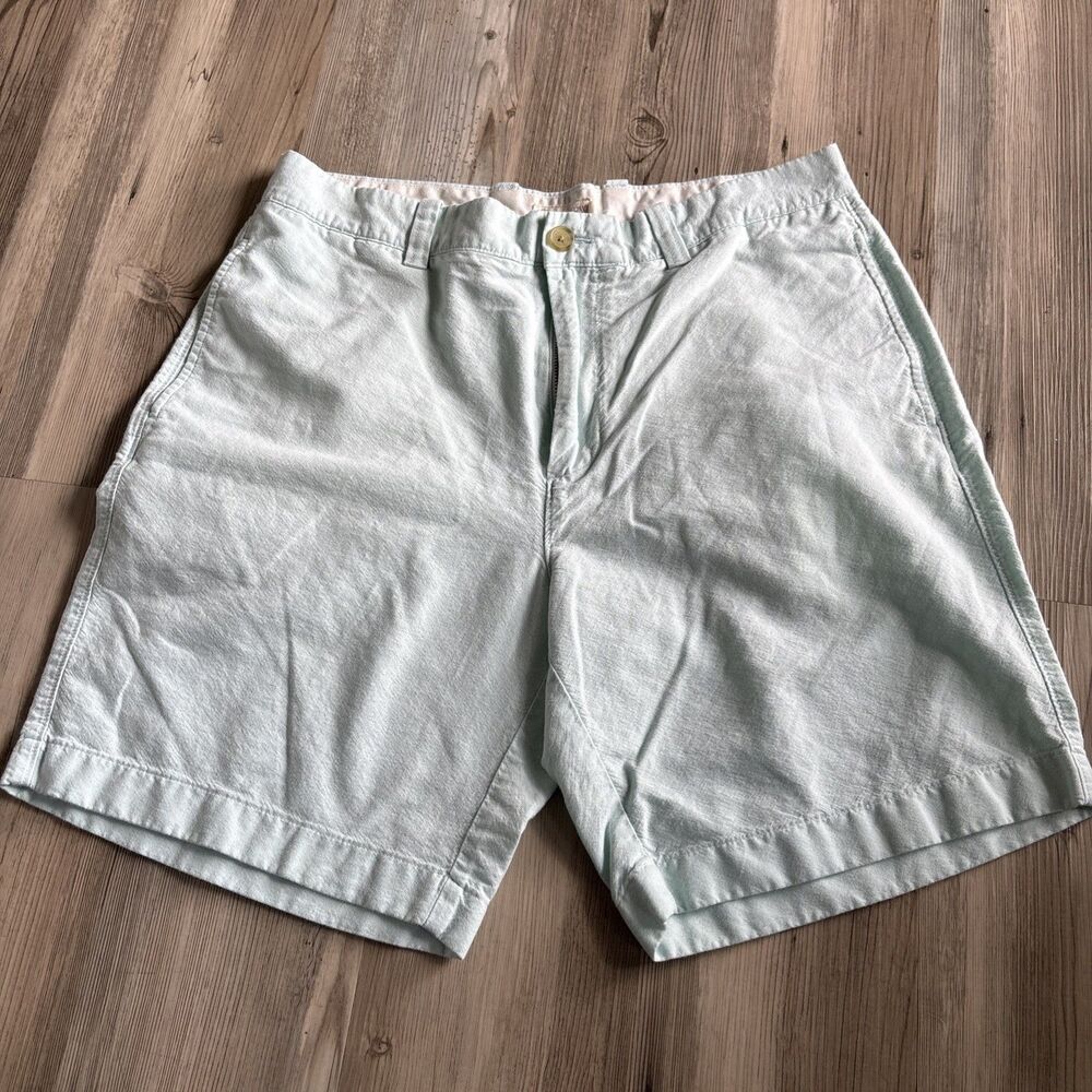 J.Crew Club Shorts Men`s Blue Chino Pockets Casual Outdoors 100% Cotton Size 34